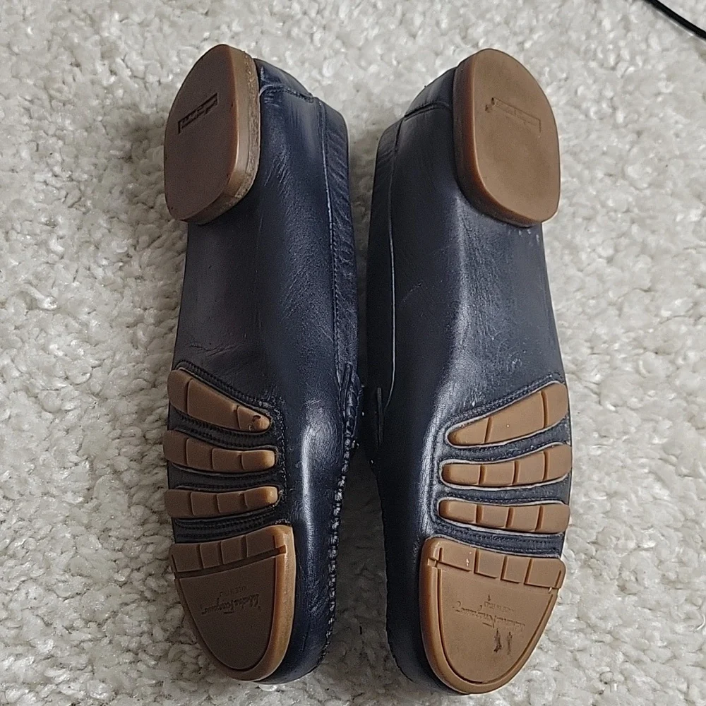 Salvatore ferragamo Ganachi navy leather driving loafers/shoes size 7 - Picture 11 of 16